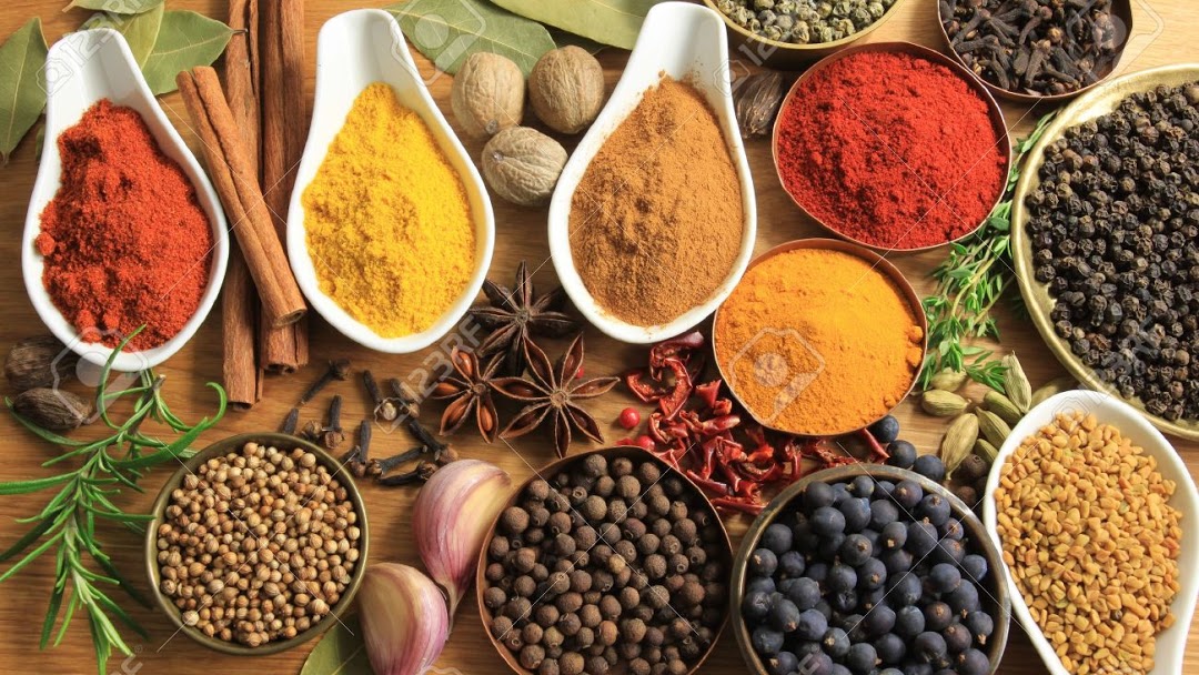 11131803-Various-spices-selection-Food-ingredients-and-aromatic-additives--Stock-Photo